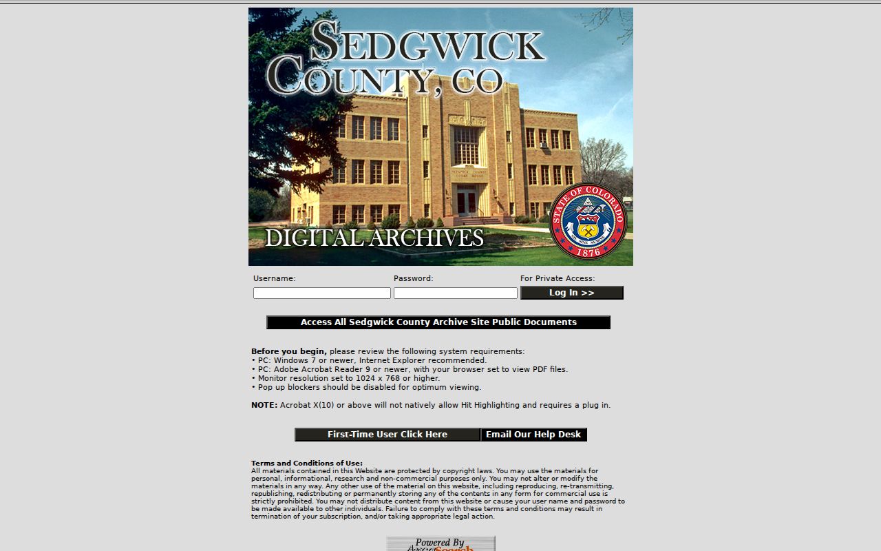 Sedgwick County Clerk of Court and recorder records historical recording index