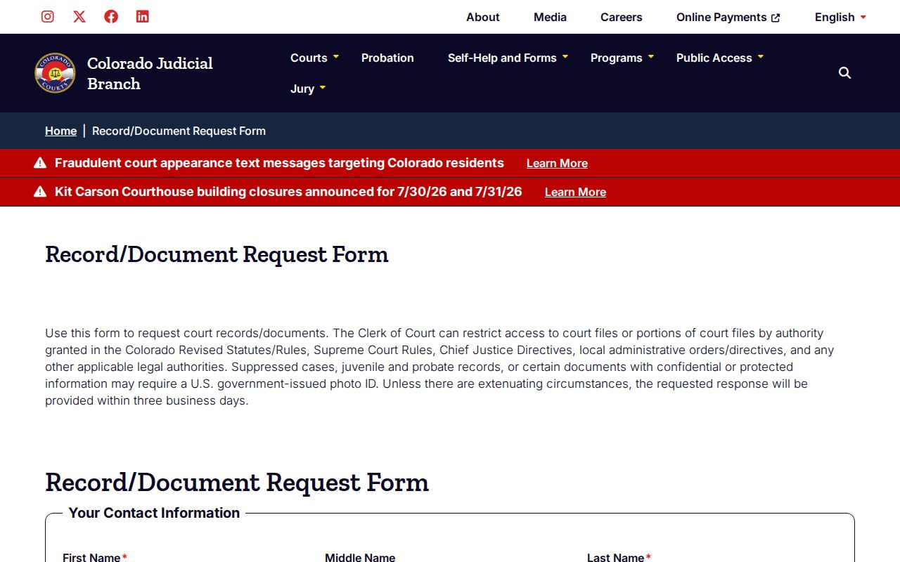 Sedgwick County court records court record request form