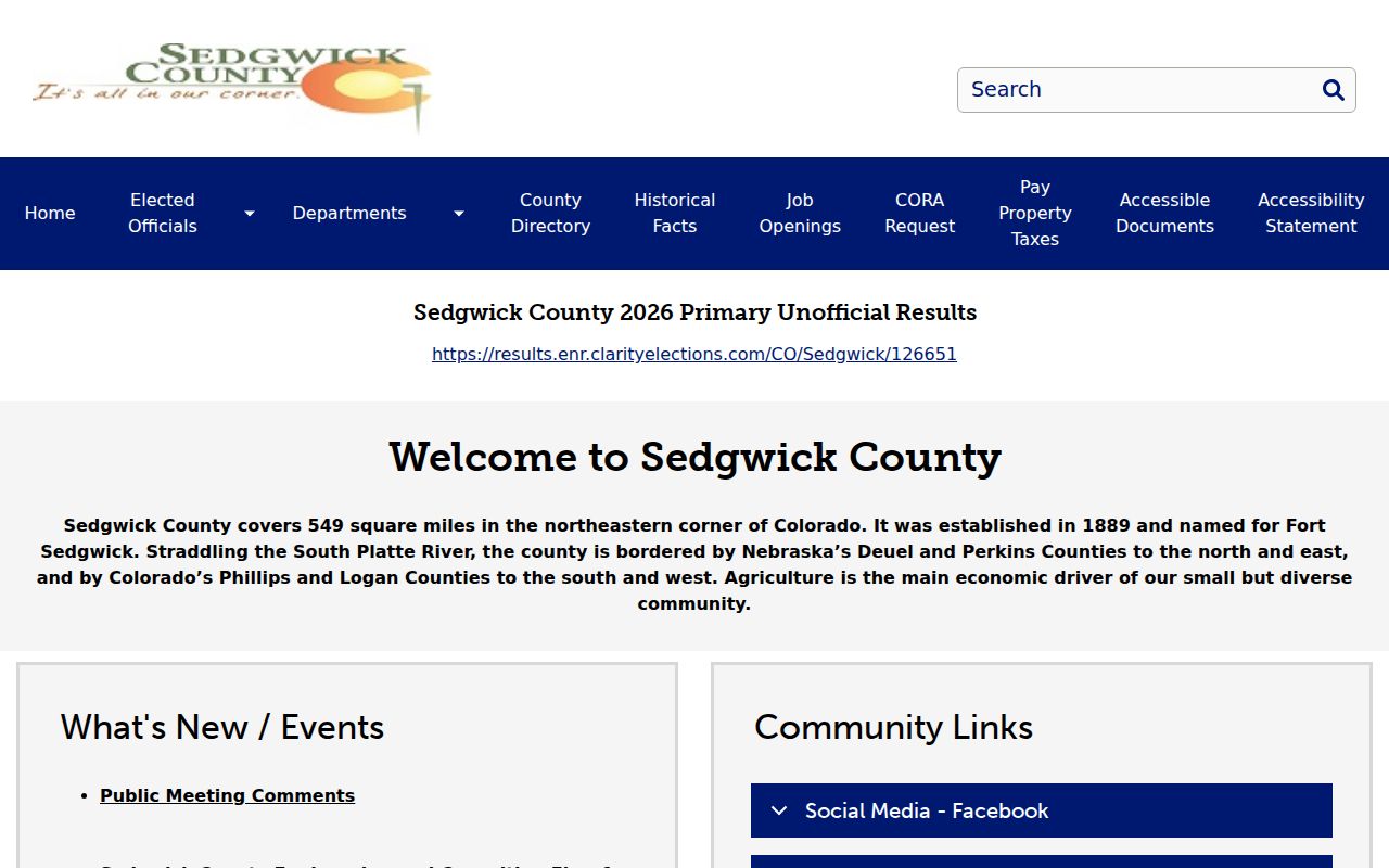 Sedgwick County court records county homepage